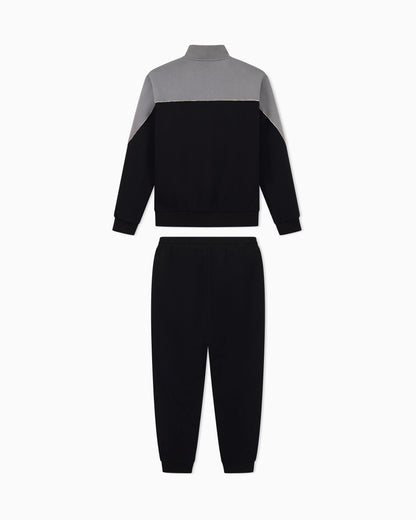 Tracksuit regular fit in cotton jersey with ribbed details