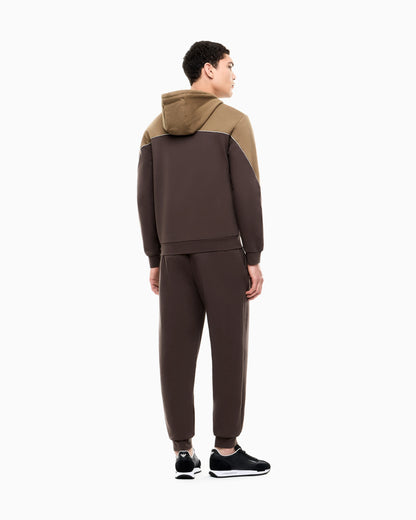 Tracksuit regular fit cotton jersey with hood and zip
