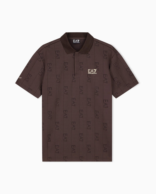 polo shirt Golf Pro in graphic jacquard