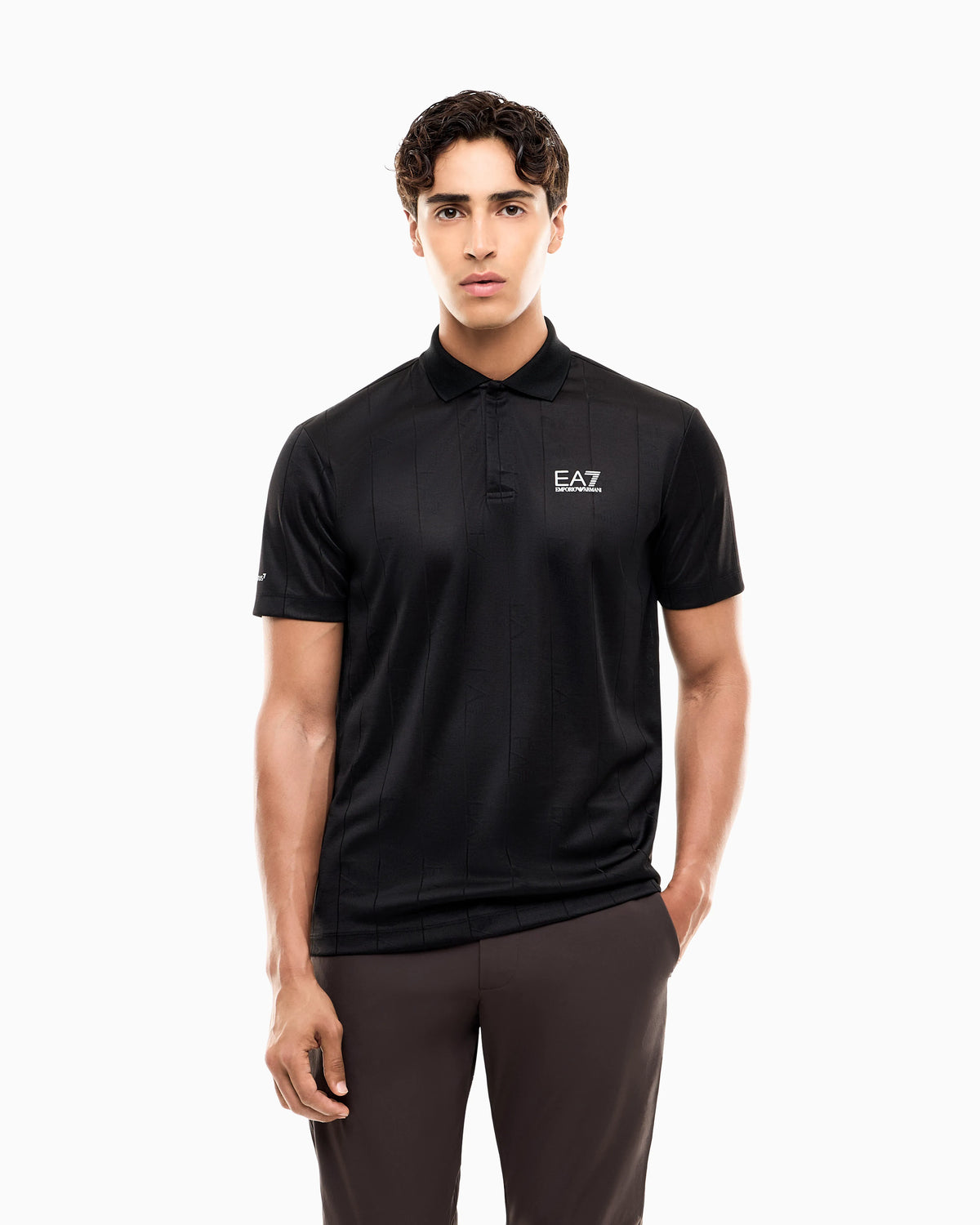 polo shirt Golf Pro in graphic jacquard