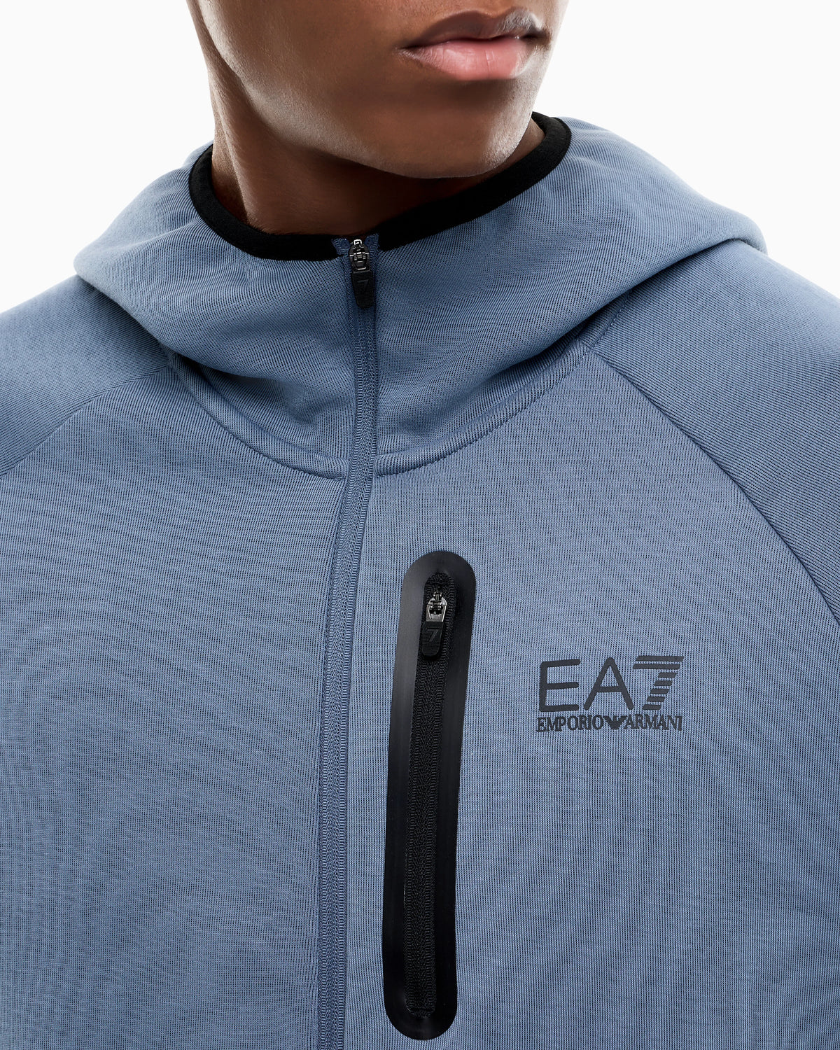 Zip hoodie Natural Ventus 7 regular fit in cotton blend