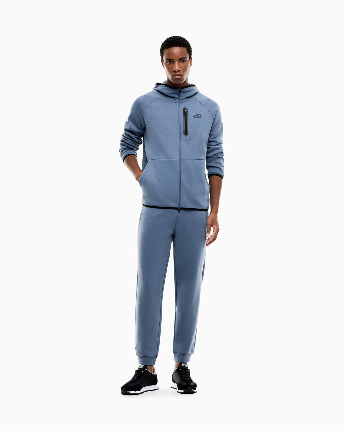 Zip hoodie Natural Ventus 7 regular fit in cotton blend