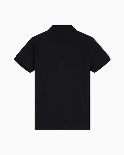 Jersey polo in stretch cotton with metal logo Core Lady