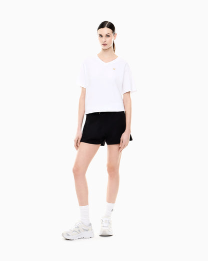 Cotton fleece jersey shorts with drawstring Core Lady
