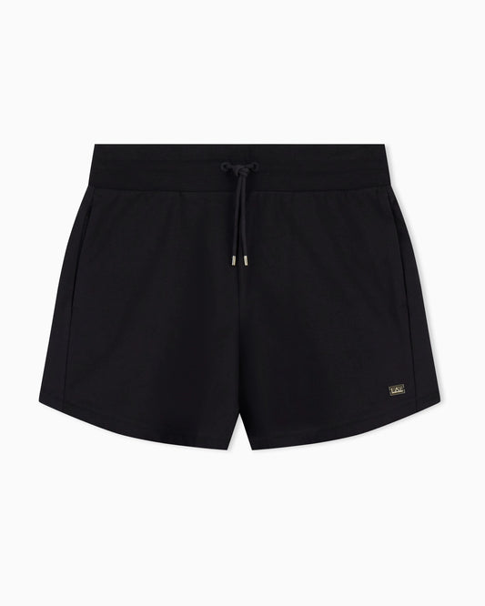 Cotton fleece jersey shorts with drawstring Core Lady