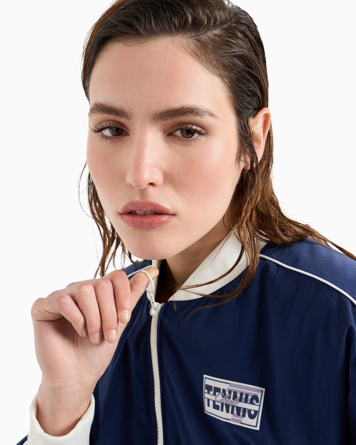 Tennis Club stretch-nylon bomber jacket