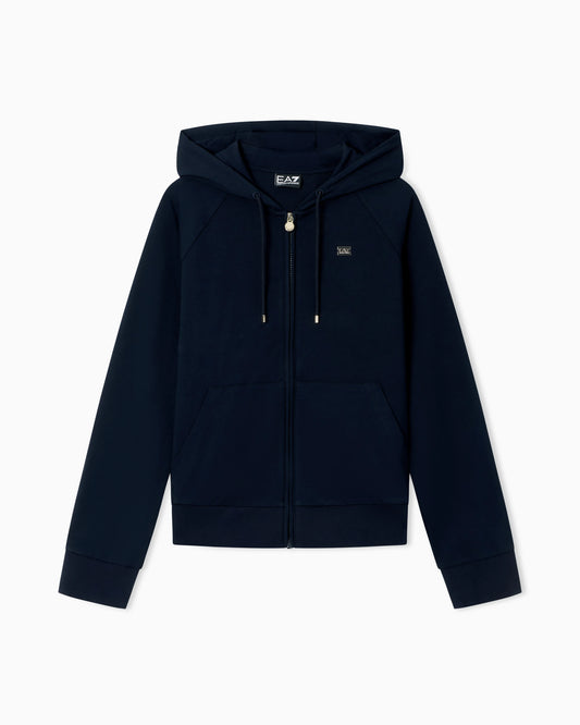 Logo sweatshirt with zip and drawstring hood Core Lady