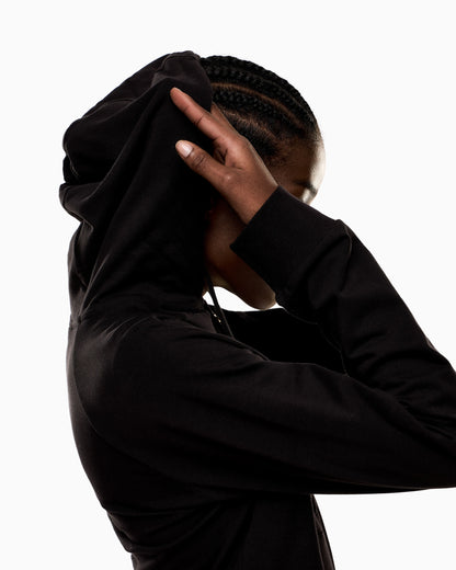 Logo sweatshirt with zip and drawstring hood Core Lady