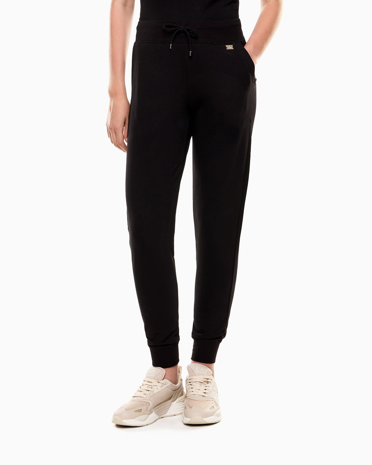 Cotton stretch joggers with an elastic waist Core Lady