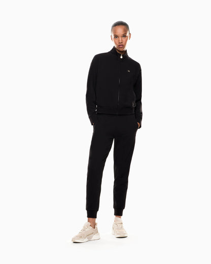 Cotton stretch suit with zip and metal logo Core Lady