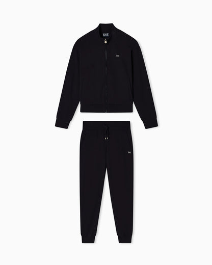 Cotton stretch suit with zip and metal logo Core Lady