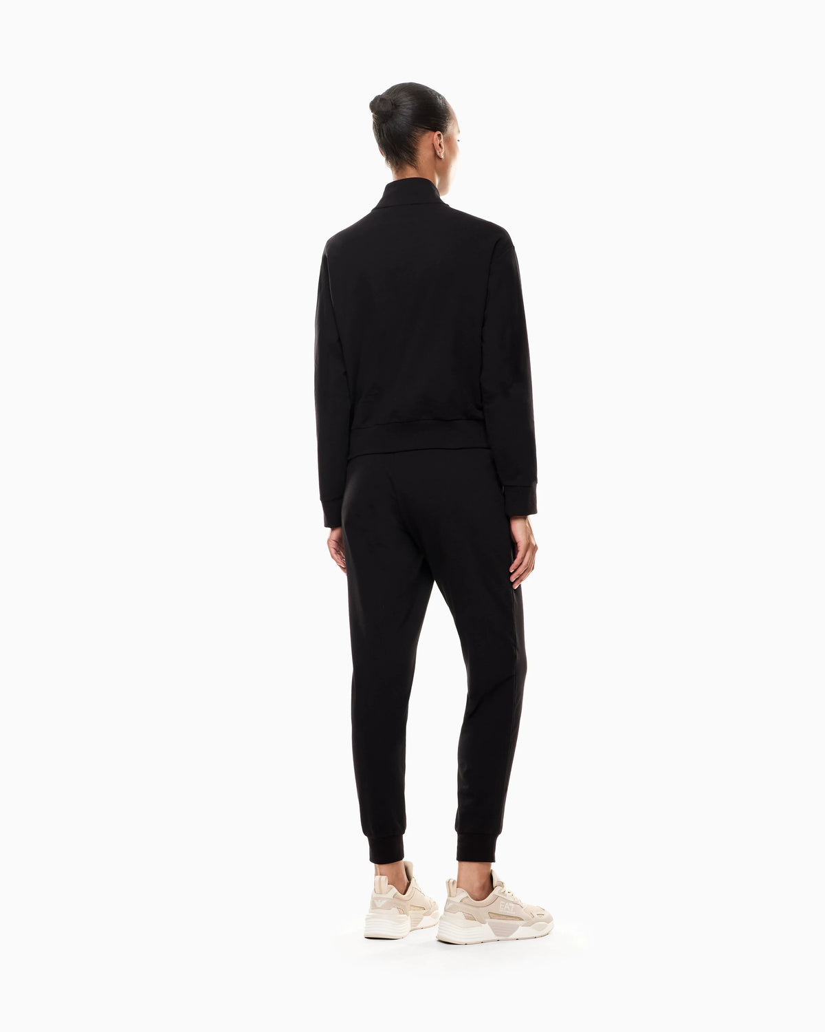 Cotton stretch suit with zip and metal logo Core Lady