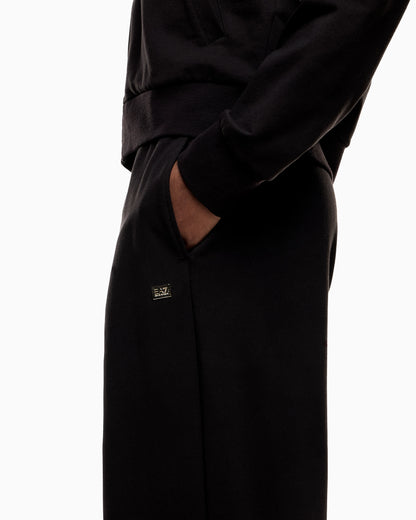 Cotton stretch suit with hood and wide pants Core Lady