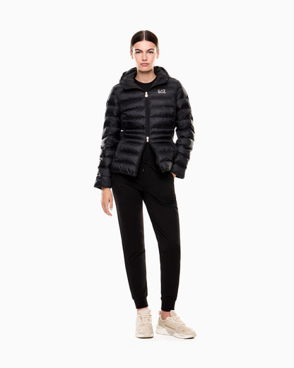 Padded jacket with a fixed hood and front zip Core Lady