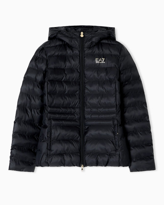 Padded jacket with a fixed hood and front zip Core Lady