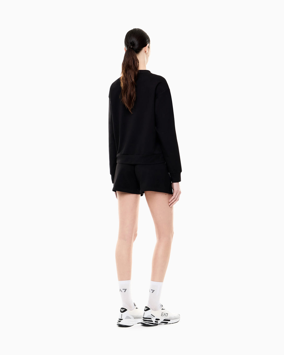 Stretch cotton-jersey T-shirt and shorts set