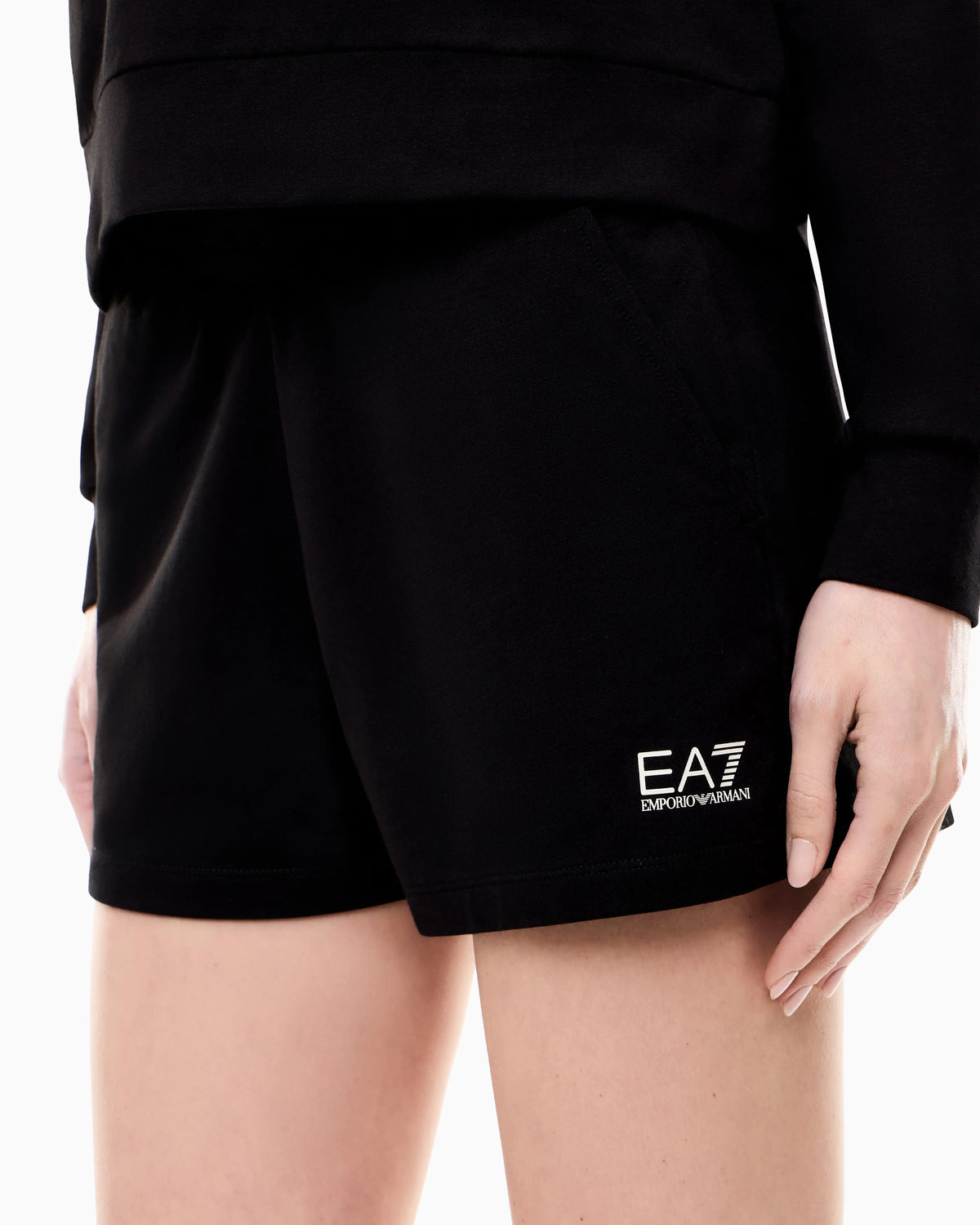 Stretch cotton-jersey T-shirt and shorts set
