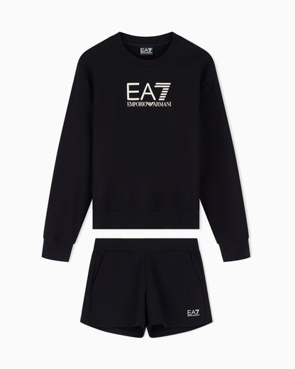 Stretch cotton-jersey T-shirt and shorts set