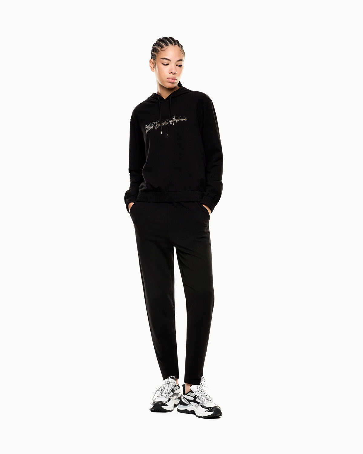 stretch cotton-blend tracksuit
