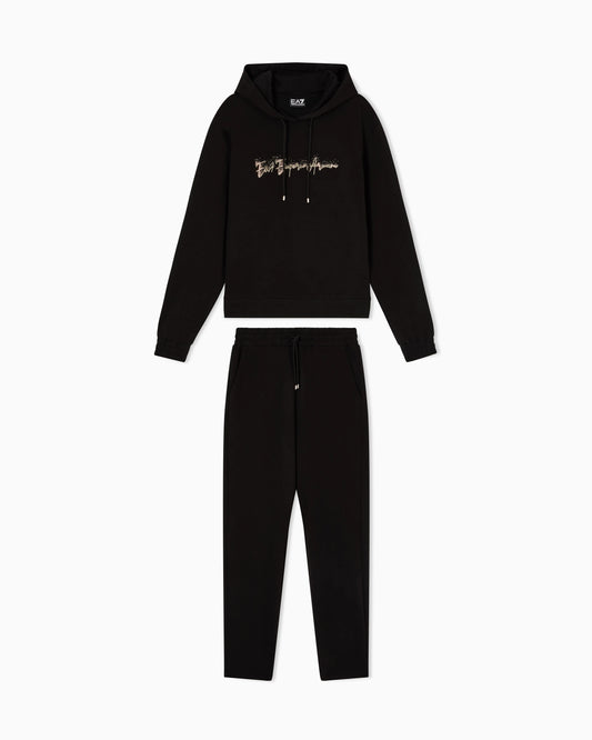 stretch cotton-blend tracksuit