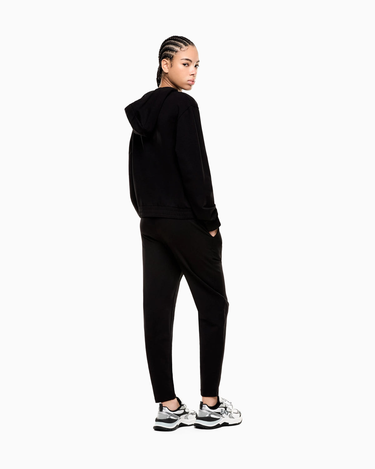 stretch cotton-blend tracksuit