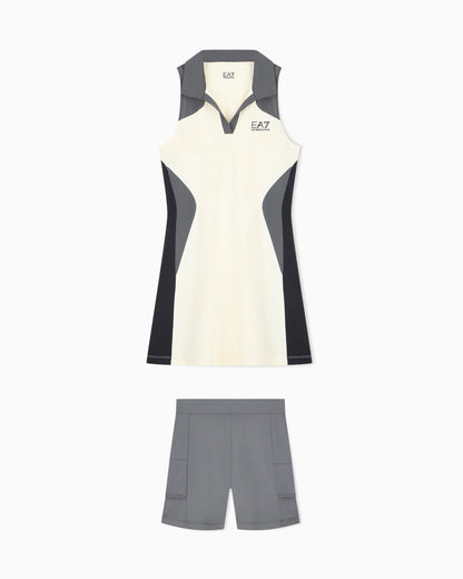 Polo pique dress Tennis Pro slim fit stretch jersey