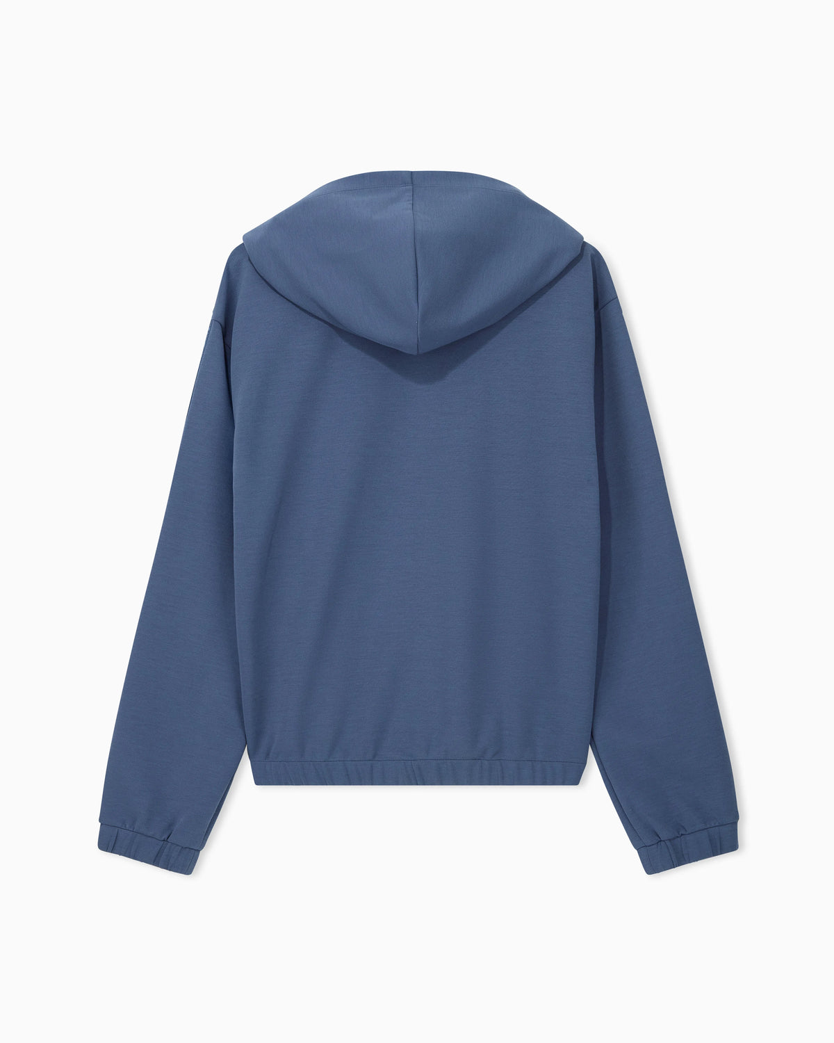 Full-zip hoodie Logo Series in stretch cotton and modal