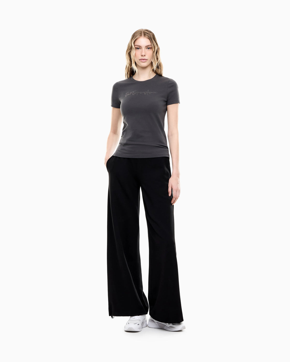 Slim-fit t-shirt Logo Series in cotton jersey with studs