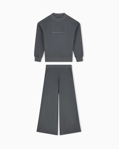 Oversized tracksuit in cotton jersey with maxi logo