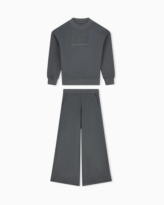 Oversized tracksuit in cotton jersey with maxi logo
