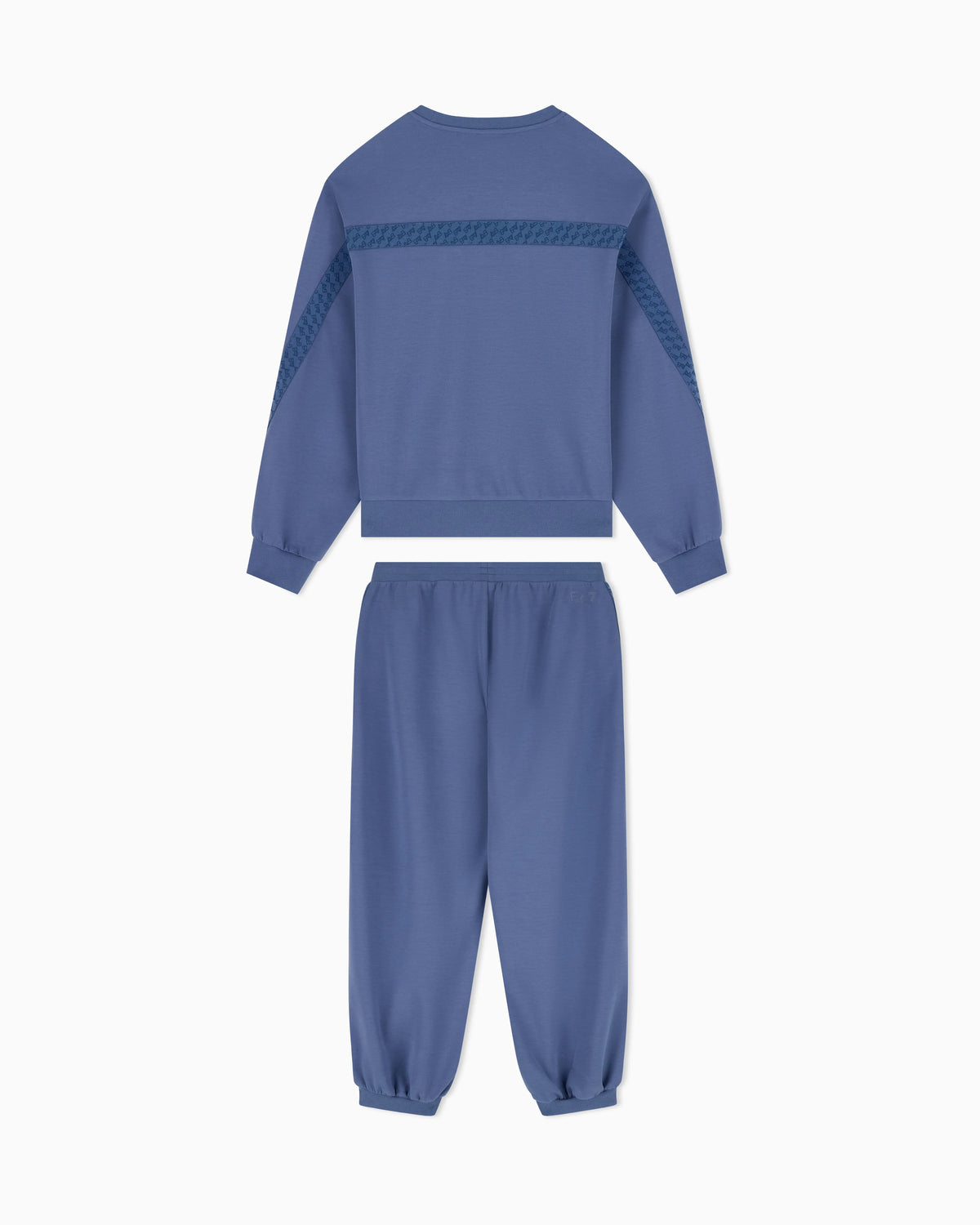 Regular fit tracksuit in stretch cotton and modal with tape