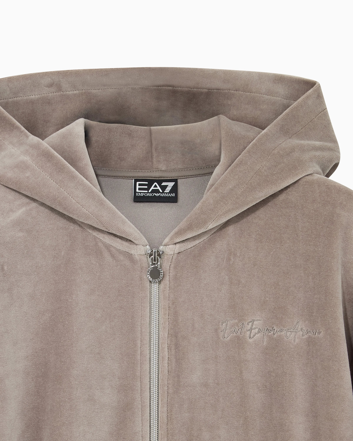 Regular fit full-zip hoodie Athletic Velour in cotton