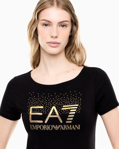 Slim-fit t-shirt Logo Series in cotton with shiny studs