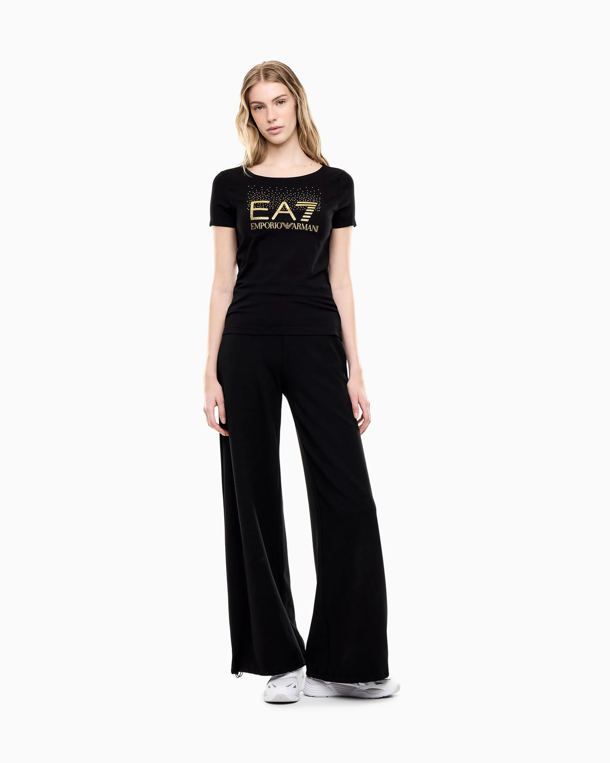 Slim-fit t-shirt Logo Series in cotton with shiny studs