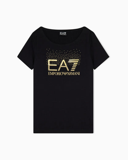 Slim-fit t-shirt Logo Series in cotton with shiny studs