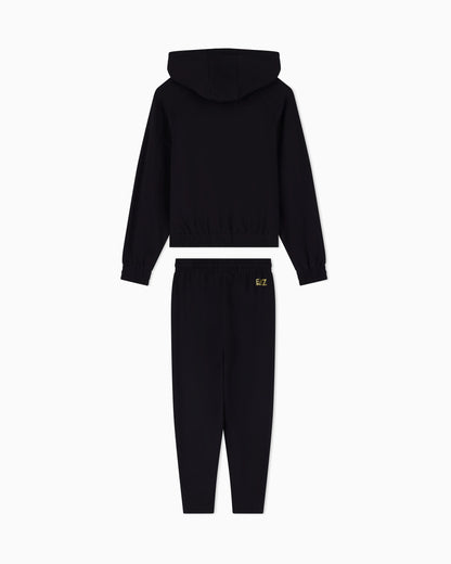 Tracksuit regular fit hooded in cotton with shiny studs