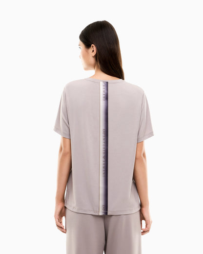 Regular fit T-shirt Natural Ventus 7 in viscose blend