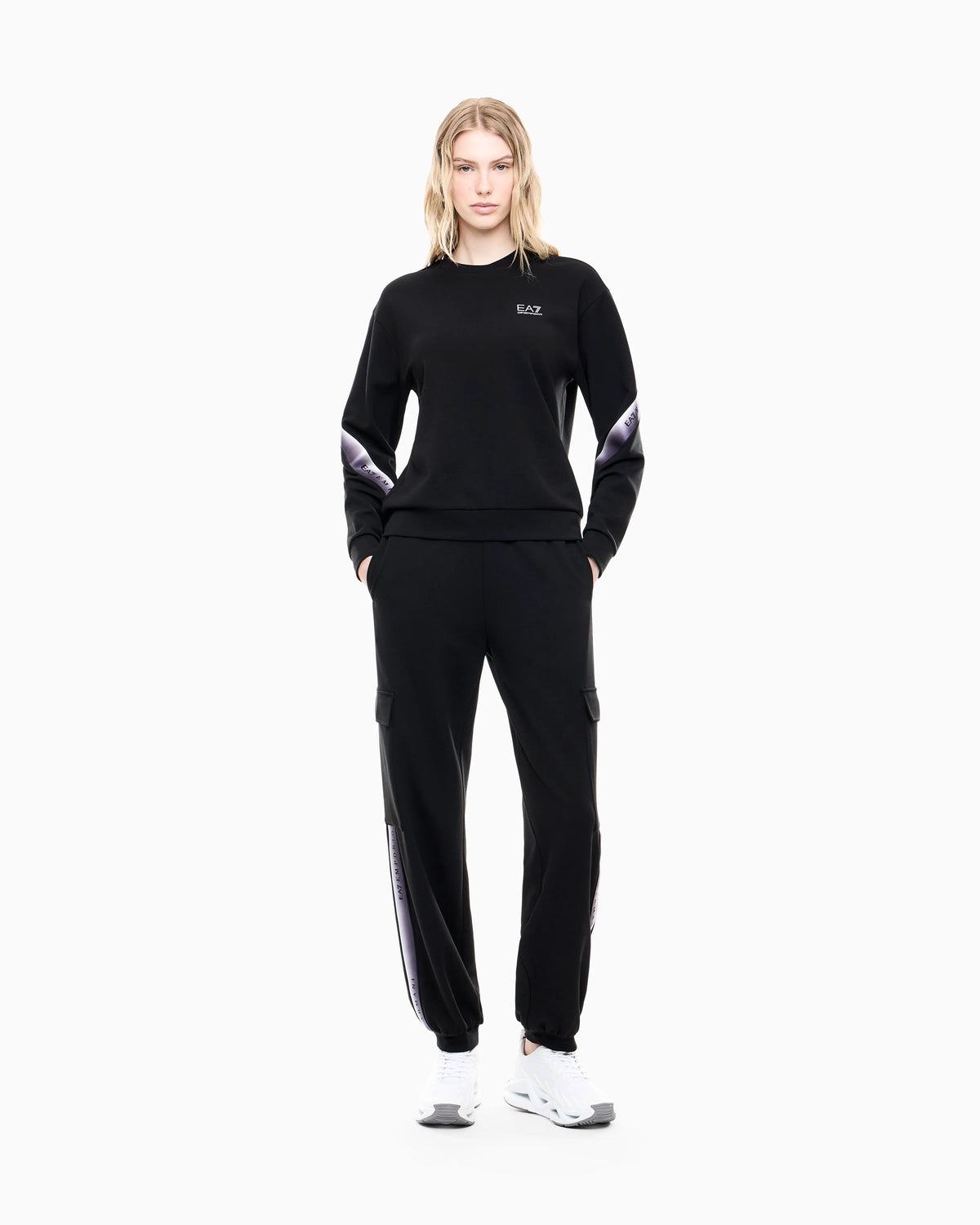 Cargo pants Natural Ventus 7 in stretch cotton and modal