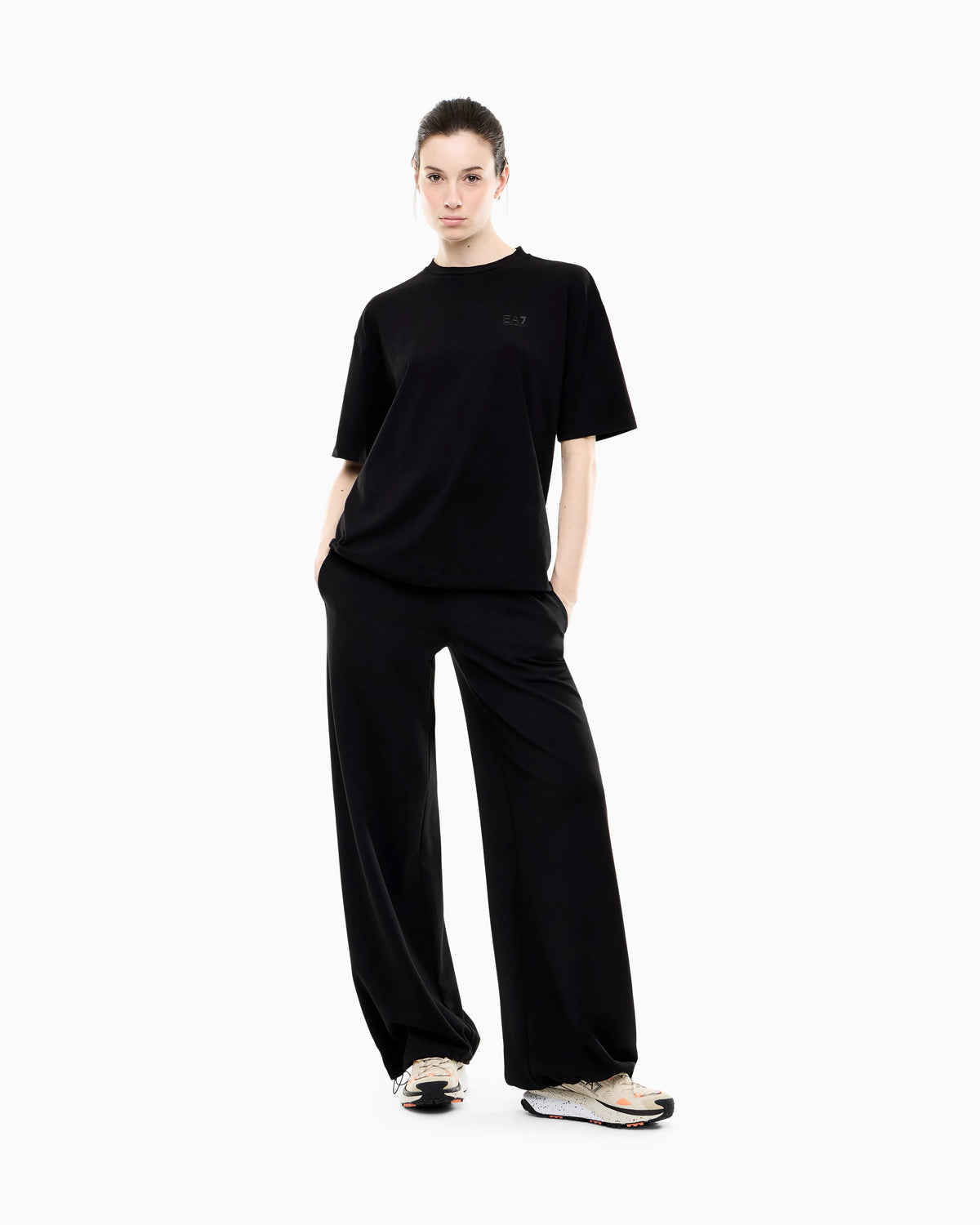 T-shirt short-sleeve oversized in cotton-blend jersey