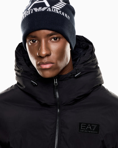 Cuffed beanie with jacquard logo Mountain Visibility