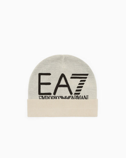 Cuffed beanie with jacquard logo Mountain Visibility