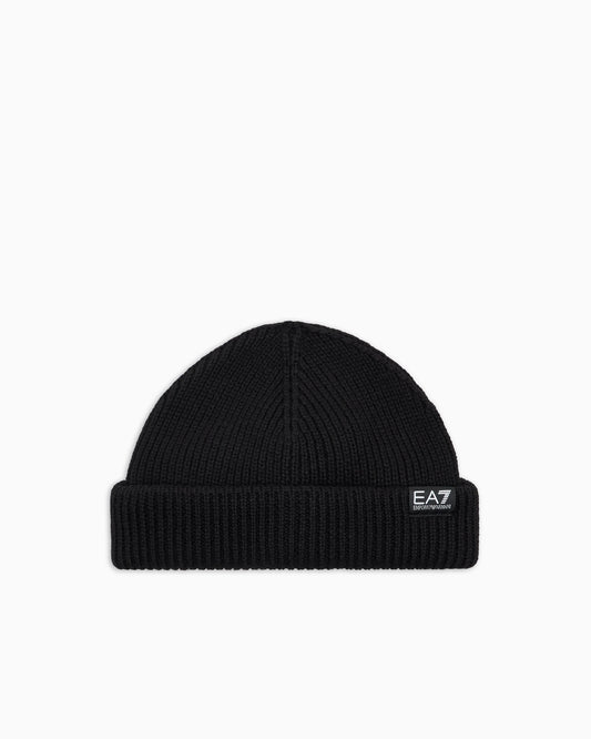 Fisherman wool knit beanie with logo Mountain Core