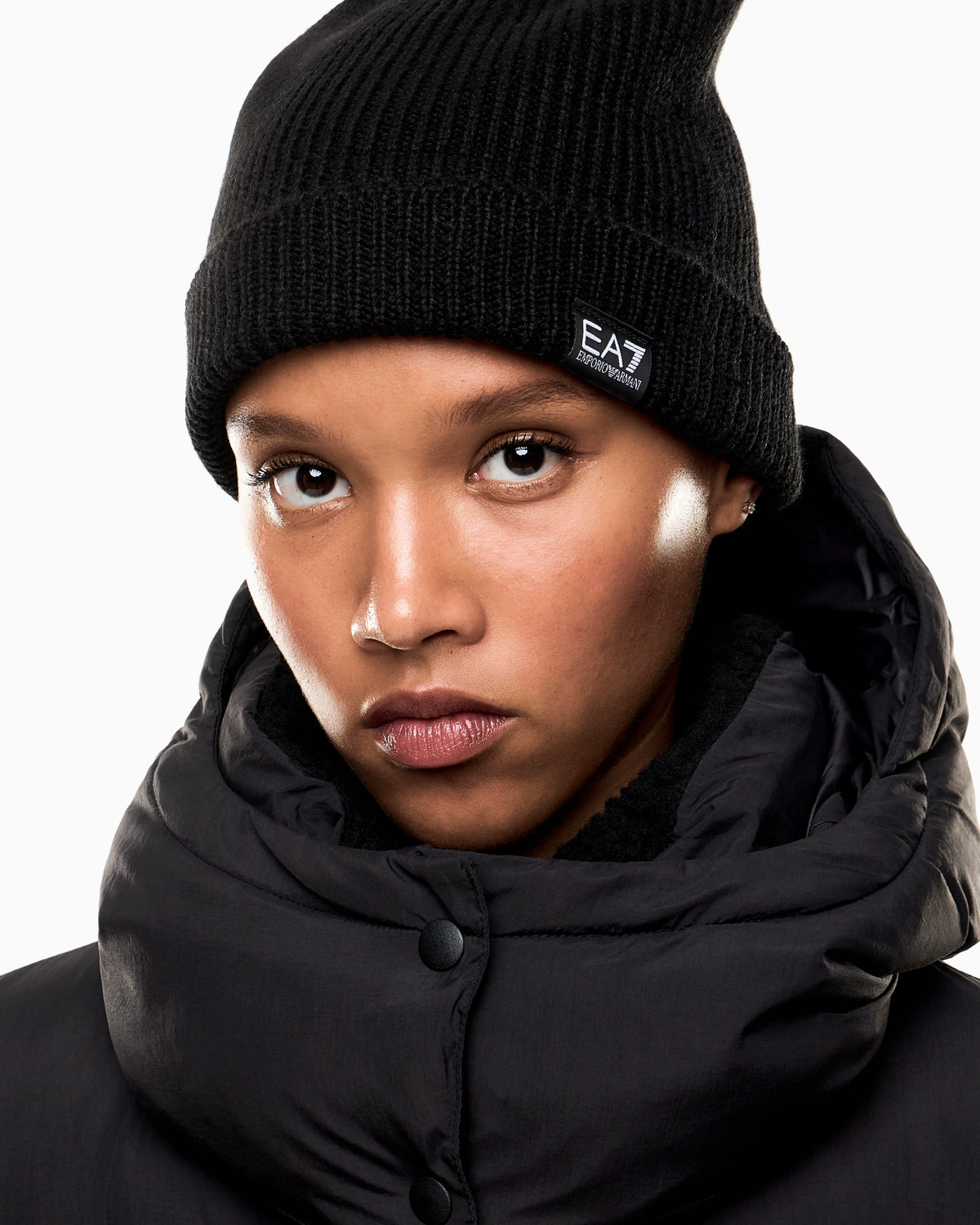Fisherman wool knit beanie with logo Mountain Core