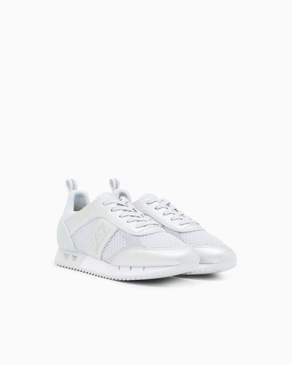 Sneaker Black And White in mesh with rubber sole