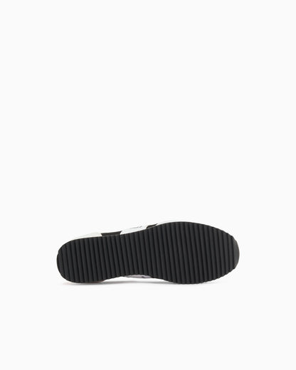 Sneaker Black And White in mesh with rubber sole