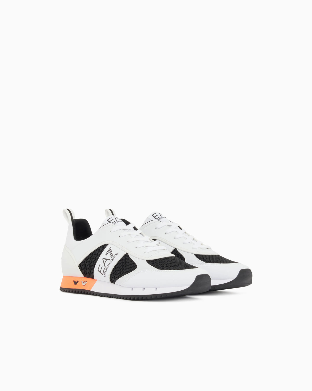 Sneaker Black And White in mesh with rubber sole