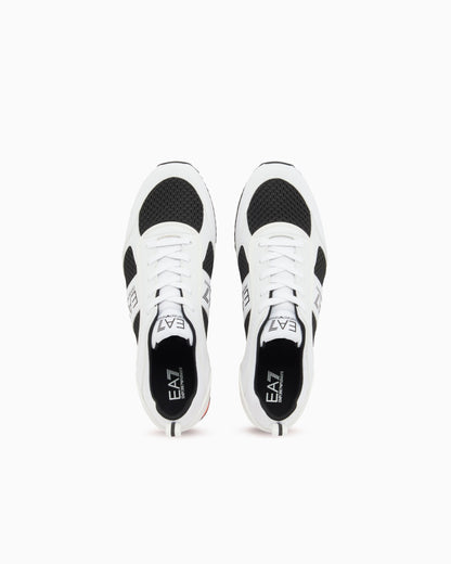 Sneaker Black And White in mesh with rubber sole