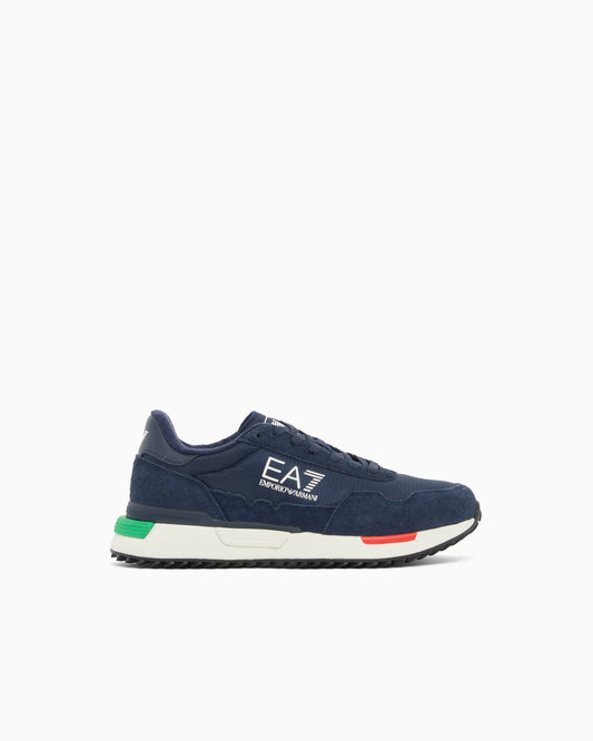 Fabric sneaker with suede inserts Vintage Running