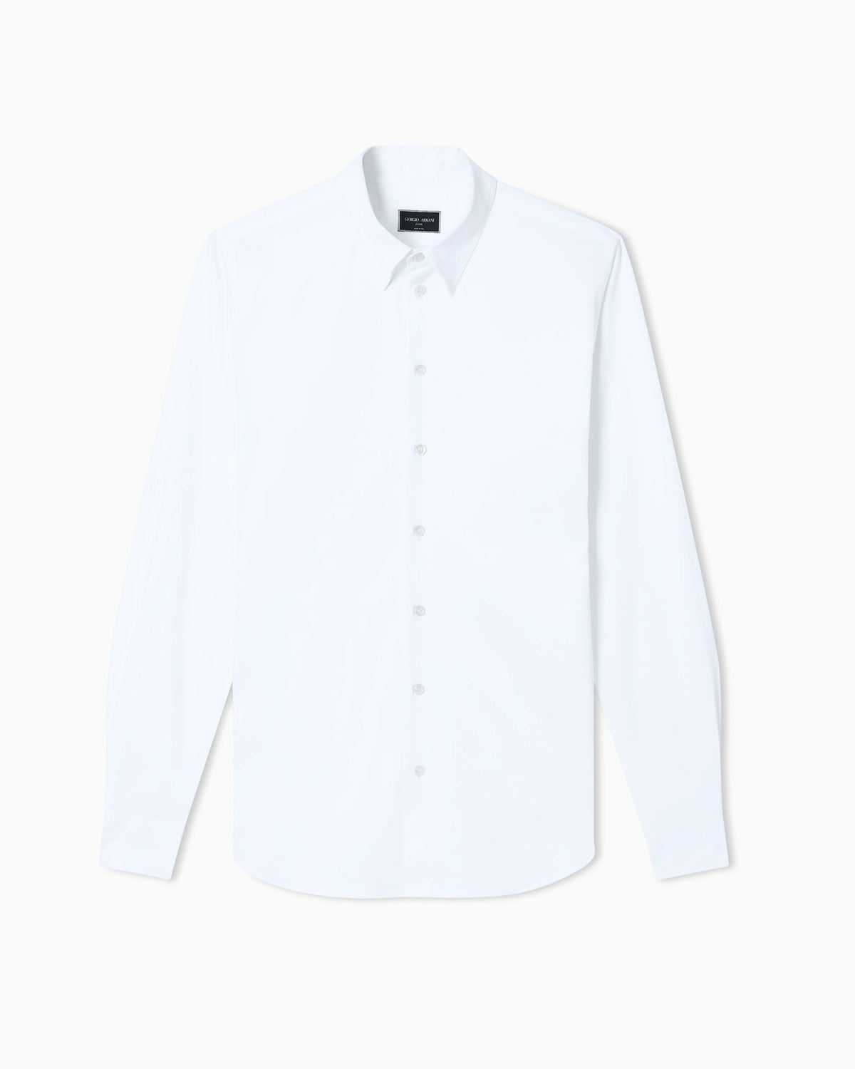 Cotton shirt in slim-fit jersey with classic collar Icon