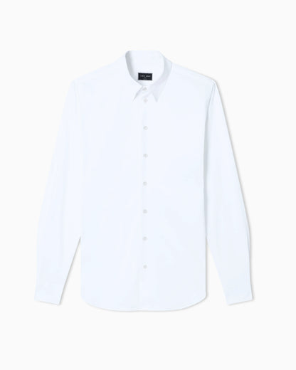 Cotton shirt in slim-fit jersey with classic collar Icon